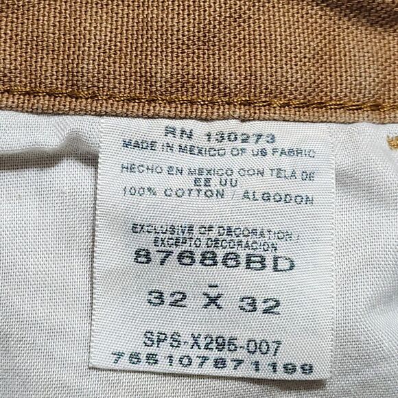 Rustler By Wrangler Mens 32X29 Brown Carpenter Jeans Straight Relaxed Fit Y2K - Picture 10 of 10